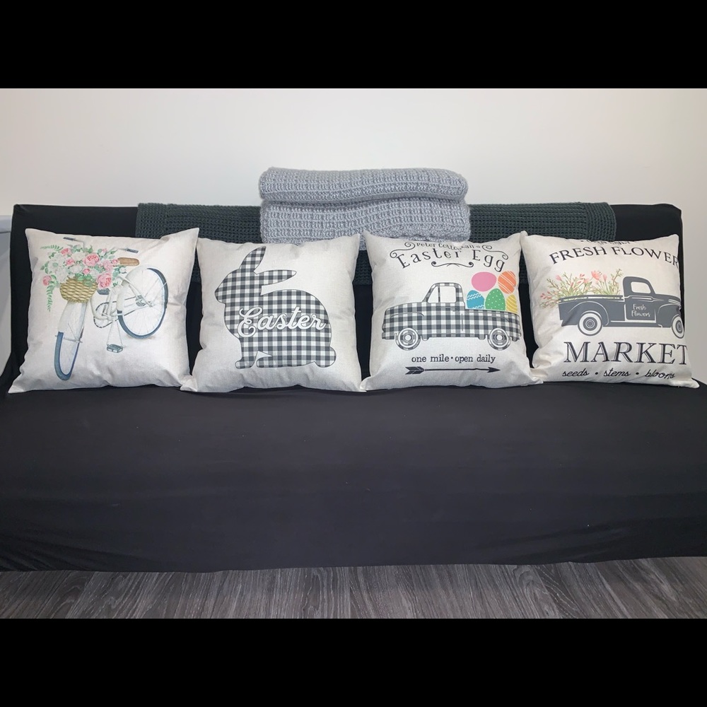 Easter decor pillows